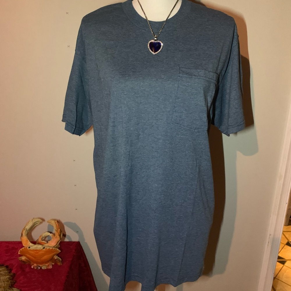 Slightly Imperfect FOTL Blue Pocket Tee
